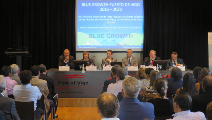Presentanción de la iniciativa Blue Growth en el Puerto de Vigo.