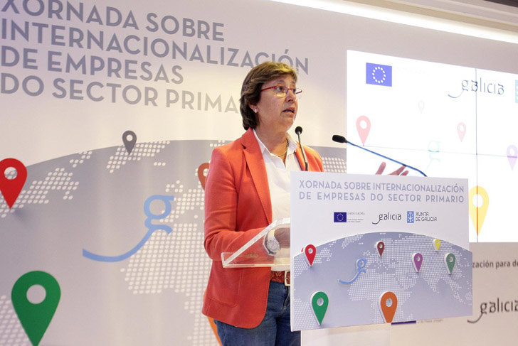 Rosa Quintana clausuró en Santiago la Jornada sobre Internacionalización de Empresas del Sector Primario./X.CRESPO.