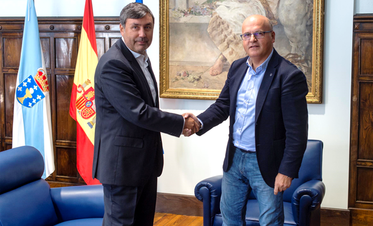 Antonio Agrasar y Manuel Baltar, en la Diputación Provincial de Ourense./A.PAZ.