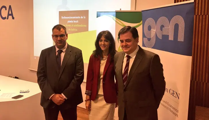 Presentación del estudio de la Red Localis en la sede de Abanca de Santiago.