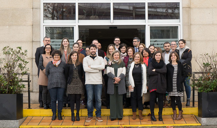 Participantes en la jornada sobre internacionalización del sector BIO, en la sede del Consorcio de la Zona Franca de Vigo.
