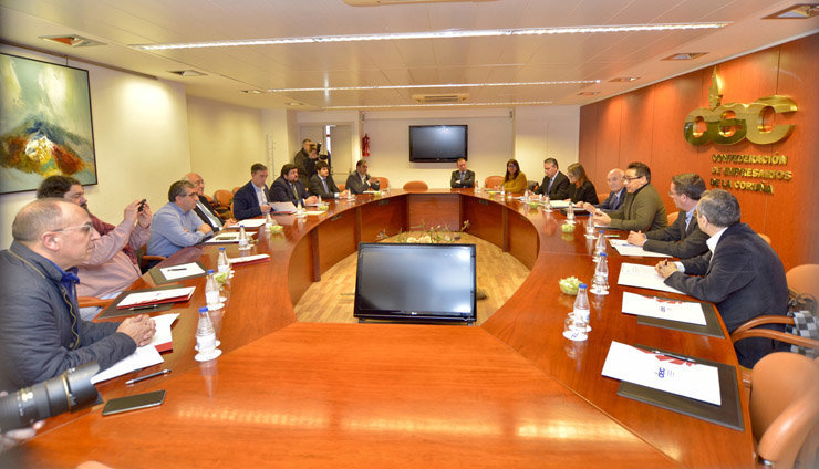 Antón Arias en su reunión con los órganos directivos de la CEC.