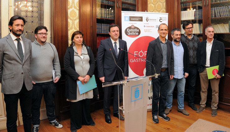 Presentación del Fórum Gastronomico en el Ayuntamiento de A Coruña.