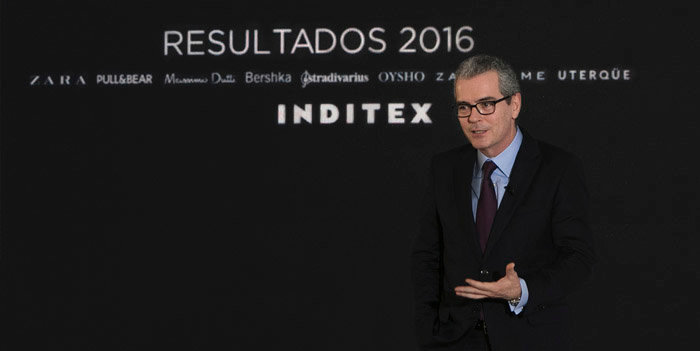Pablo Isla, en la presentación de resultados de Inditex.