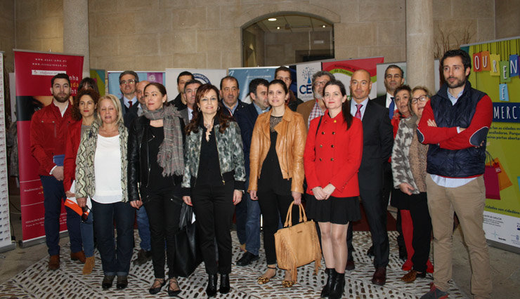 Representantes de diferentes asociaciones empresariales y de comerciantes de Ourense.