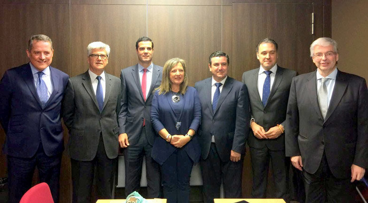 Los delegados de las siete zonas francas que hay en España.