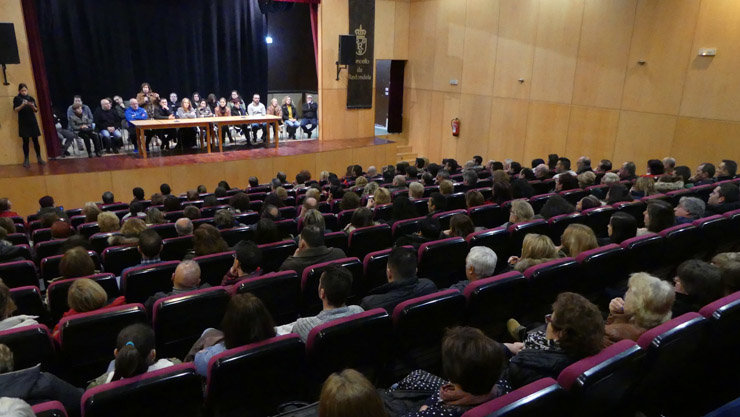 Asamblea de trabajadores de Pescanova celebrada en Chapela (Redondela). /CIG.