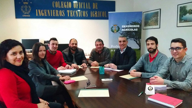 Reunión de la Asociación Galega de Graduados e Enxeñeiros Técnicos de Telecomunicacións con el Colegio de Ingenieros Técnicos Agrícolas de Ourense.