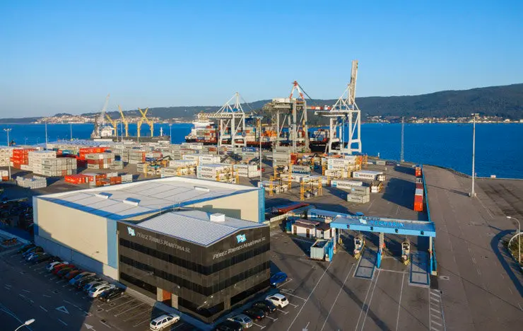 Terminal de contenedores de Marín./J.BARREIRO.