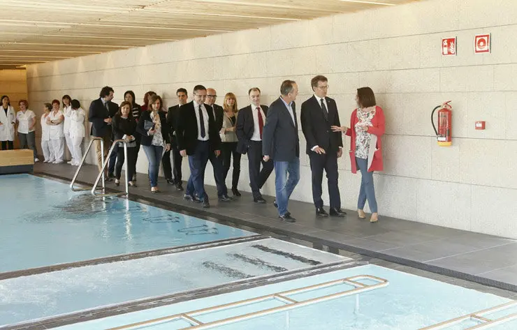 Inauguración del balneario de Caldas de Partovia, en O Carballiño.