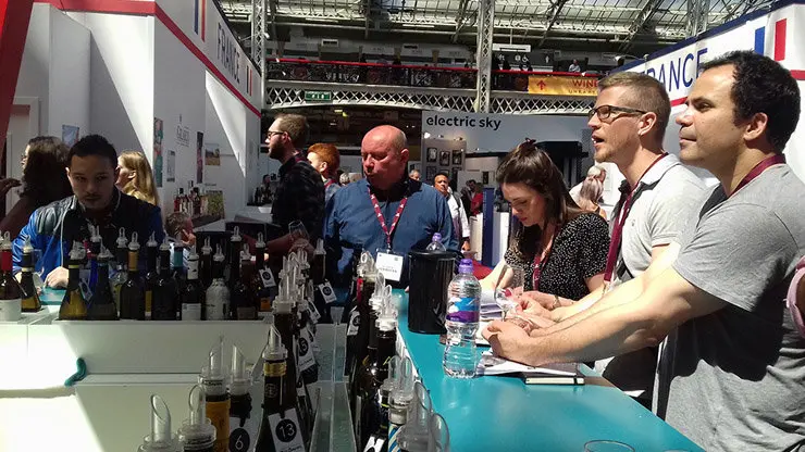 El stand de la D.O. Rías Baixas en la London Wine Fair.