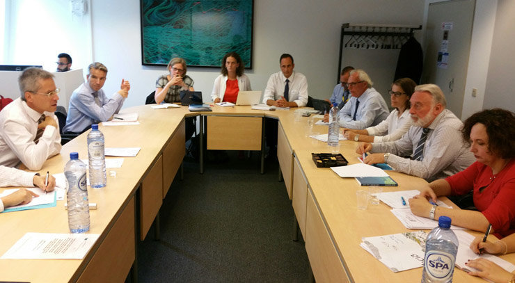Reunión de la delegación viguesa con directivos del DG Mare en Bruselas.