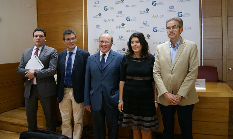 Álberto Novoa, Víctor Cobo, Juan de Dios, Mónica Rodríguez y José Manuel Díaz, en la CEO./P.L.