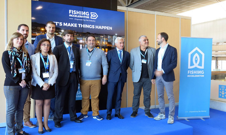 Representantes de las entidades promotoras de la Fishing Accelerator, en Conxemar.