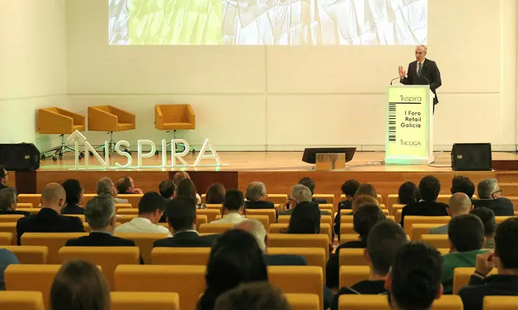 Francisco Conde, en su intervención en el I Foro Retail Galicia, en la Cidade da Cultura.