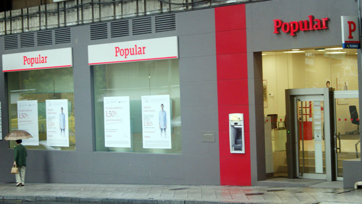 Una oficina de Banco Popular en Galicia.