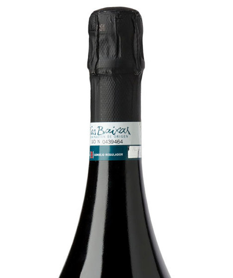 Etiqueta de un vino de la D.O. Rías Baixas.