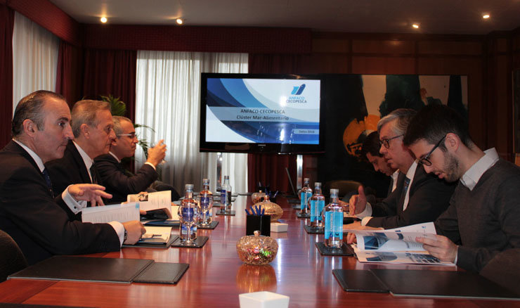 Reunión de los representantes de Banco Sabadell con los directivos de ANFACO.