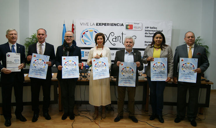 Rubín, Correira, Vázquez, Díaz, Fernández, Concepción y Hoyo en la presentación de Xantar 2018./P.L.
