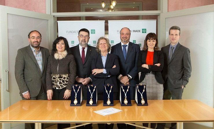 Jurado de la edición 2018 de los Premios Galicia Segura antes de la deliberación.
