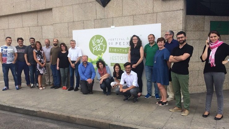 Los miembros del proyecto &#34;Cephs & Chefs&#34;, en Vigo.