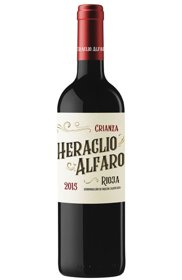 Botella del vino crianza de Rioja Heraclio Alfaro.