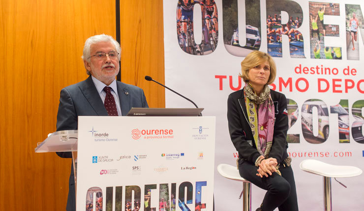 El vicepresidente de la Diputación de Ourense, Rosendo Fernández, y la secretaria xeral de Turismo de la Xunta, Nava Castro./A.PAZ.