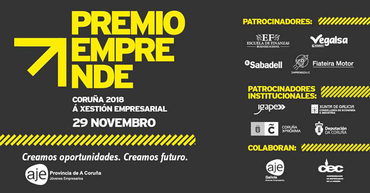 El Premio Emprende Coruña alcanza su 19ª edición.