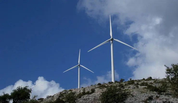 Aerogeneradores fabricados por Siemens Gamesa.