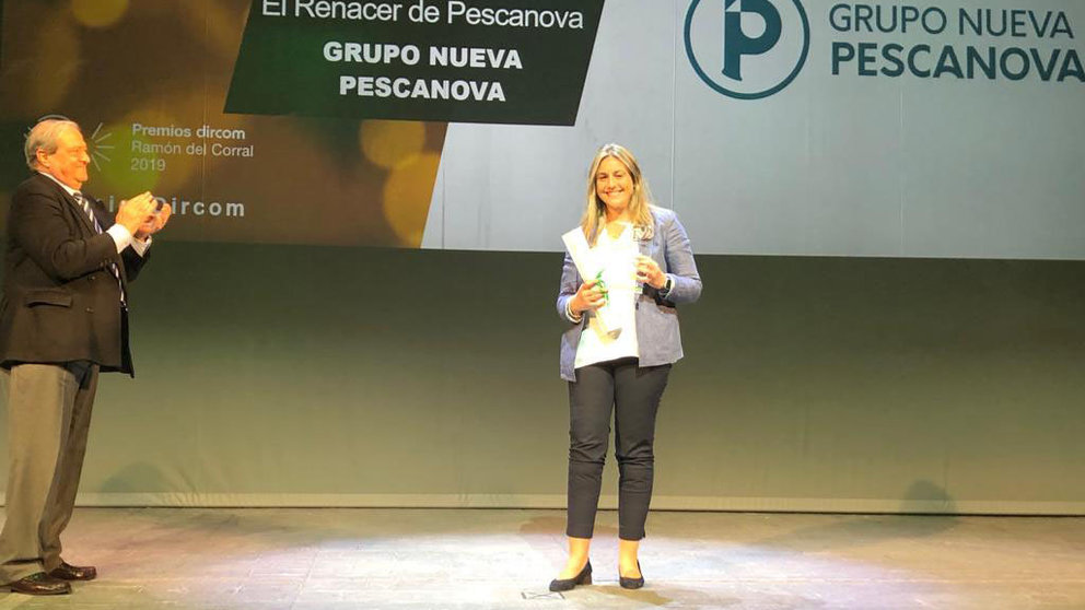Tesa Díaz-Faes, directora corporativa de Comunicación del Grupo Nueva Pescanova, recogió el galardón.