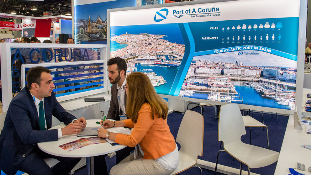 El Puerto de A Coruña acudió a Seatrade con un espacio propio en el stand de Puertos del Estado.