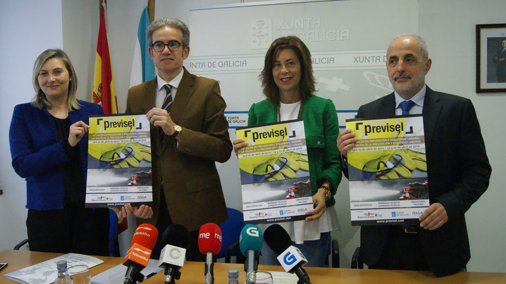 Emma González, José Manuel Díaz, Marisol Díaz y Ángel López presentaron el programa de Previsel./P.L.