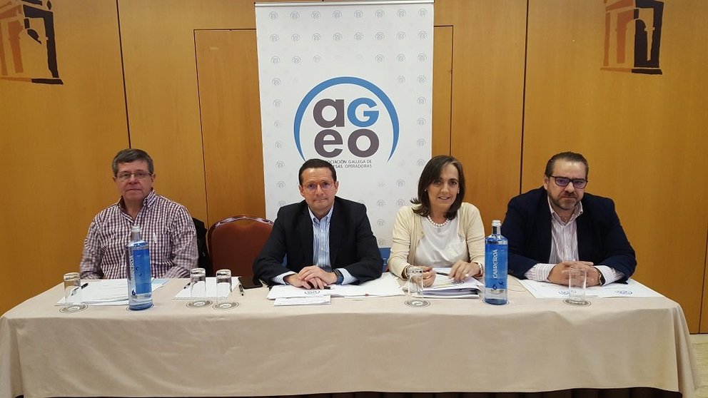 Directiva de AGEO, en la asamblea general celebrada en Santiago.