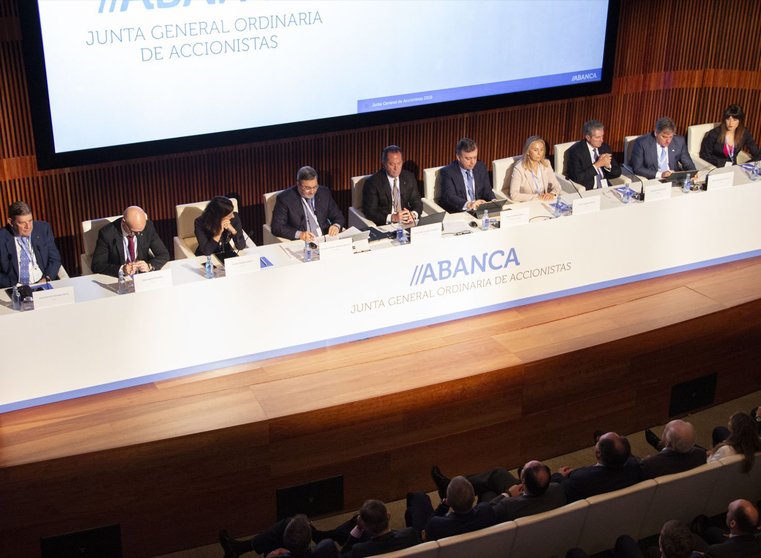 Junta general de accionistas de Abanca celebrada en A Coruña.