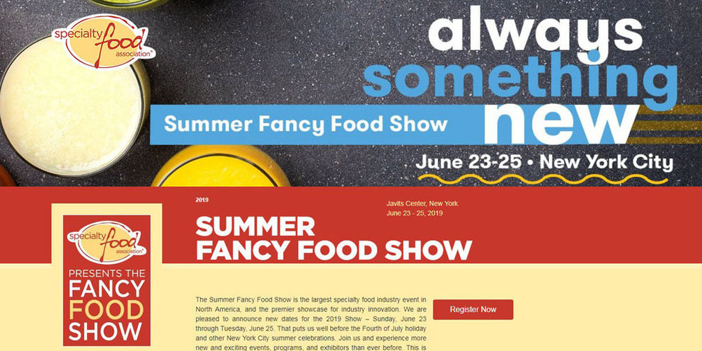 Summer Fancy Food es un evento que tiene lugar en Nueva York del 23 al 25 de junio.