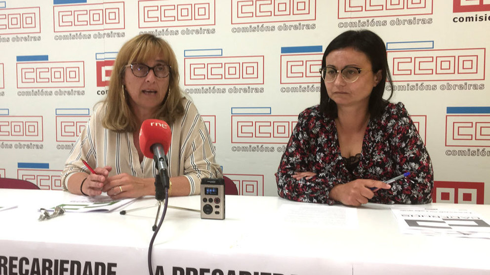 Maica Bouza y Silvia Parga detallaron el contenido del informe sobre precariedad laboral elaborado por CCOO.