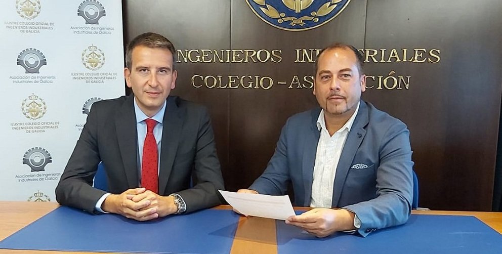 Oriol Sarmiento, decano del ICOIIG, y Roberto González, delegado en Vigo.