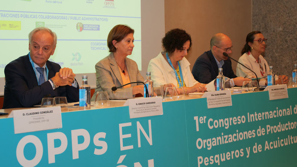 Mesa inaugural del Congreso Internacional #OPPsEnAcción, que se celebra en el Museo do Mar de Vigo.
