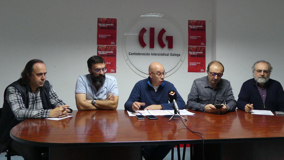 Responsables da CIG de Vigo presentaron a campaña.