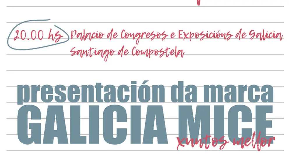 La Fiesta Galicia MICE será el 12 de noviembre en el Palacio de Congresos y Exposiciones de Santiago.