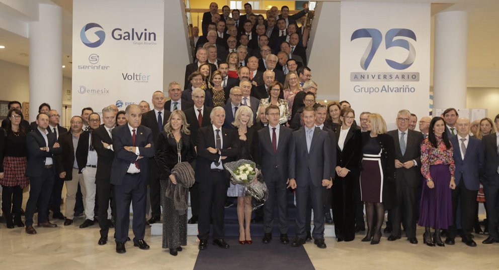 Acto de celebración del 75º aniversario del Grupo Alvariño, en la sede del Círculo de Empresarios en Vigo.