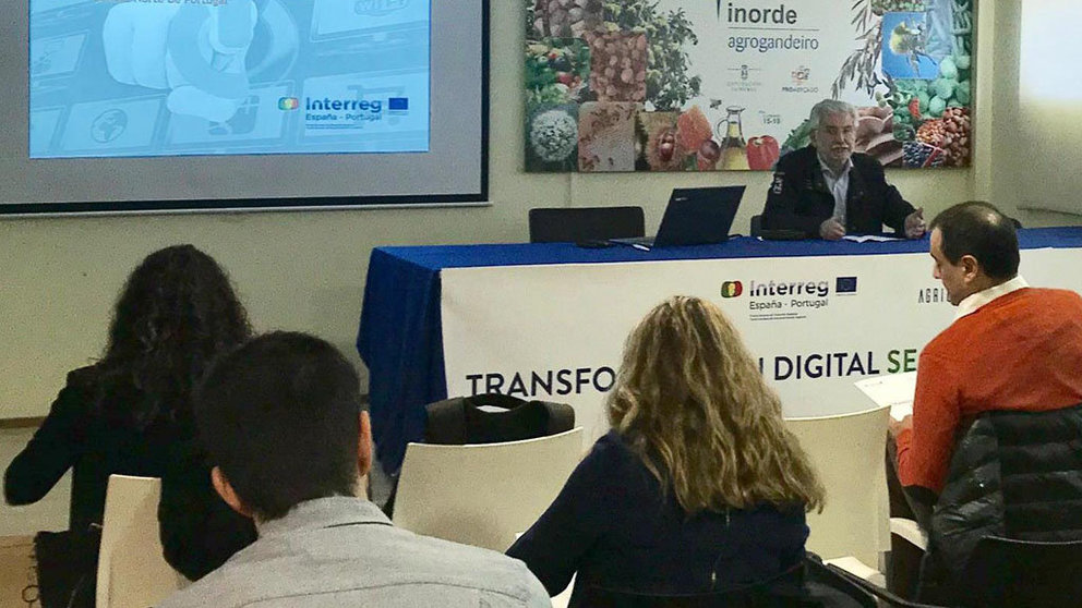 El presidente del Inorde, Rosendo Fernández, en la presentación de las acciones del proyecto Agriconet 4.0 en Xinzo de Limia.