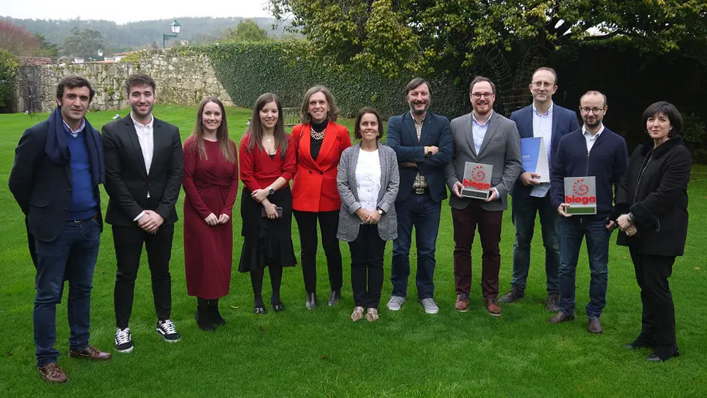 Galardonados con los VII Premios Bioga, entregados en Compostela.