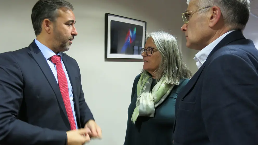 Vázquez Reino, López-Rioboo y Vázquez Freire, en un momento previo a la junta directiva de Cegasal.