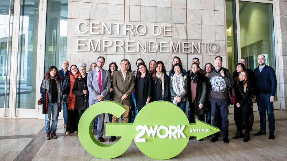Emprendedores que participan en el quinto coworking de Santiago de Compostela./Rocio Cibes
12/02/2020