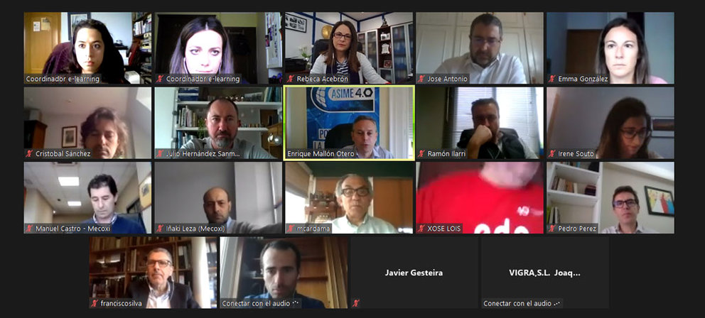 Asistentes a la reunión virtual del Galician Offshore Energy Group.