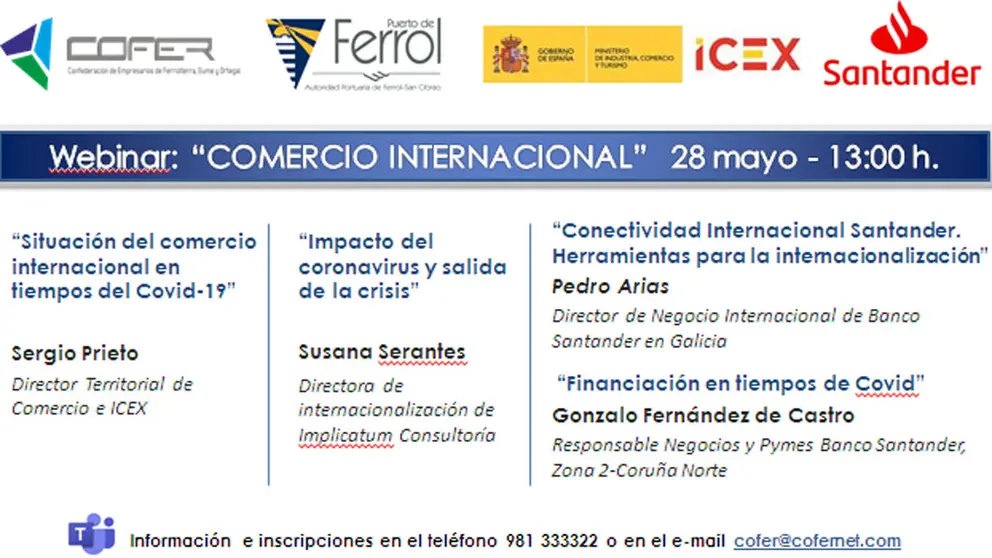 Webinar sobre comercio internacional.