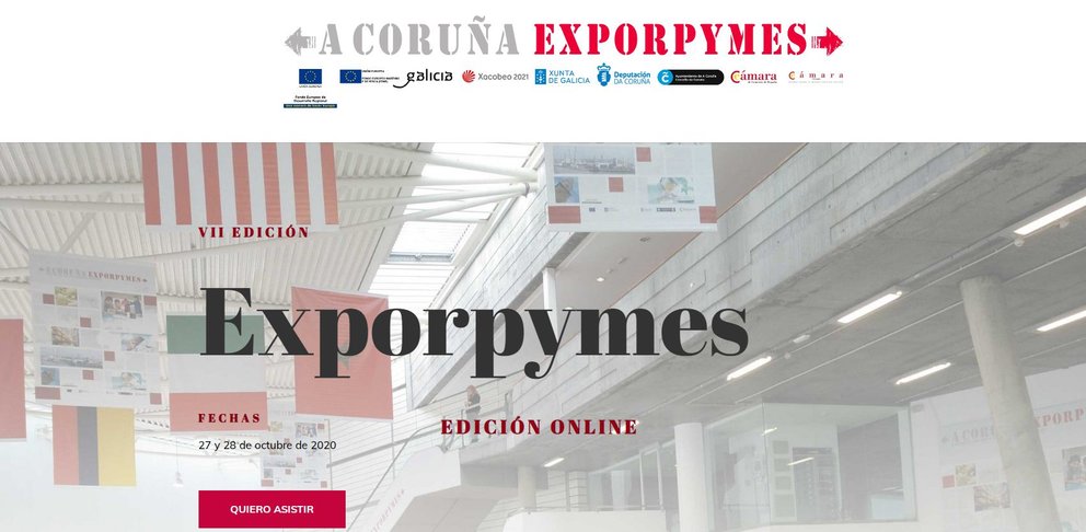 Imagen de la web de Exporpymes 2020.