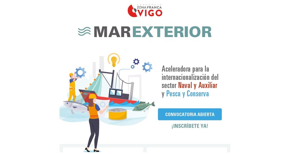 MarExterior es la aceleradora de internacionalización de la Zona Franca de Vigo para el sector naval y de la pesca.