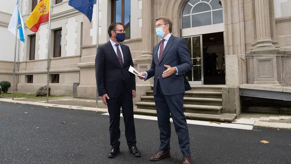 El alcalde de Ferrol, Ángel Mato, junto al presidente de la Xunta, Alberto Núñez Feijóo./D.CABEZÓN.